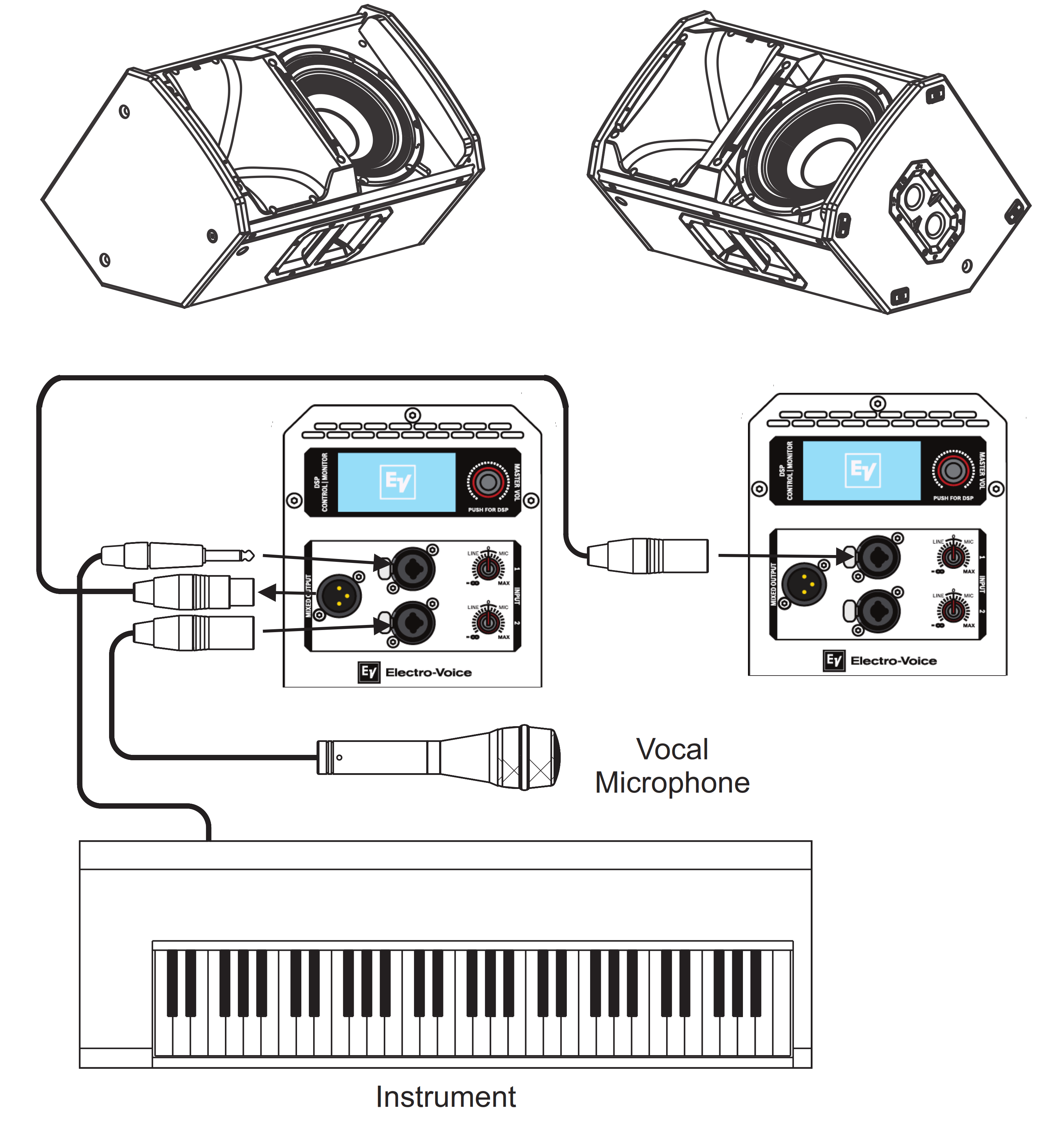 Electro-Voice ETX-15P - схема подключения