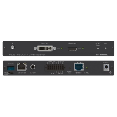 Приемник DVI/HDMI, Ethernet, RS-232, ИК и аудио по витой паре TP-588D