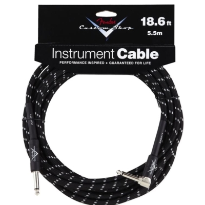 Black tweed Custom Shop Cable Angle Инструментальный кабель для гитары