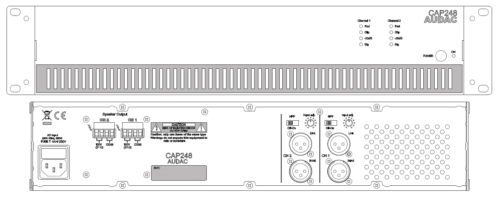 Конструкция AUDAC CAP248