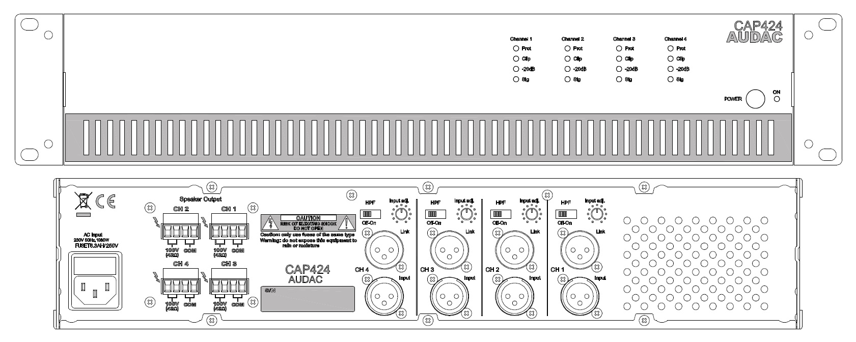 Конструкция AUDAC CAP424