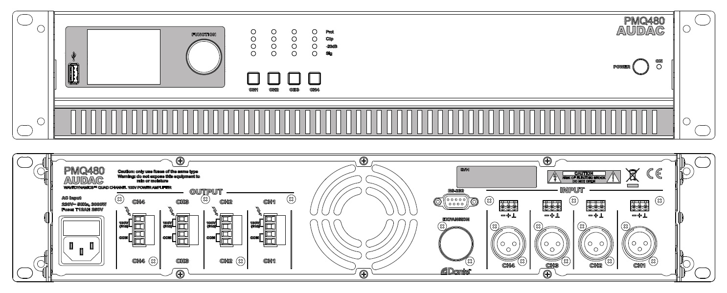 Конструкция AUDAC PMQ480