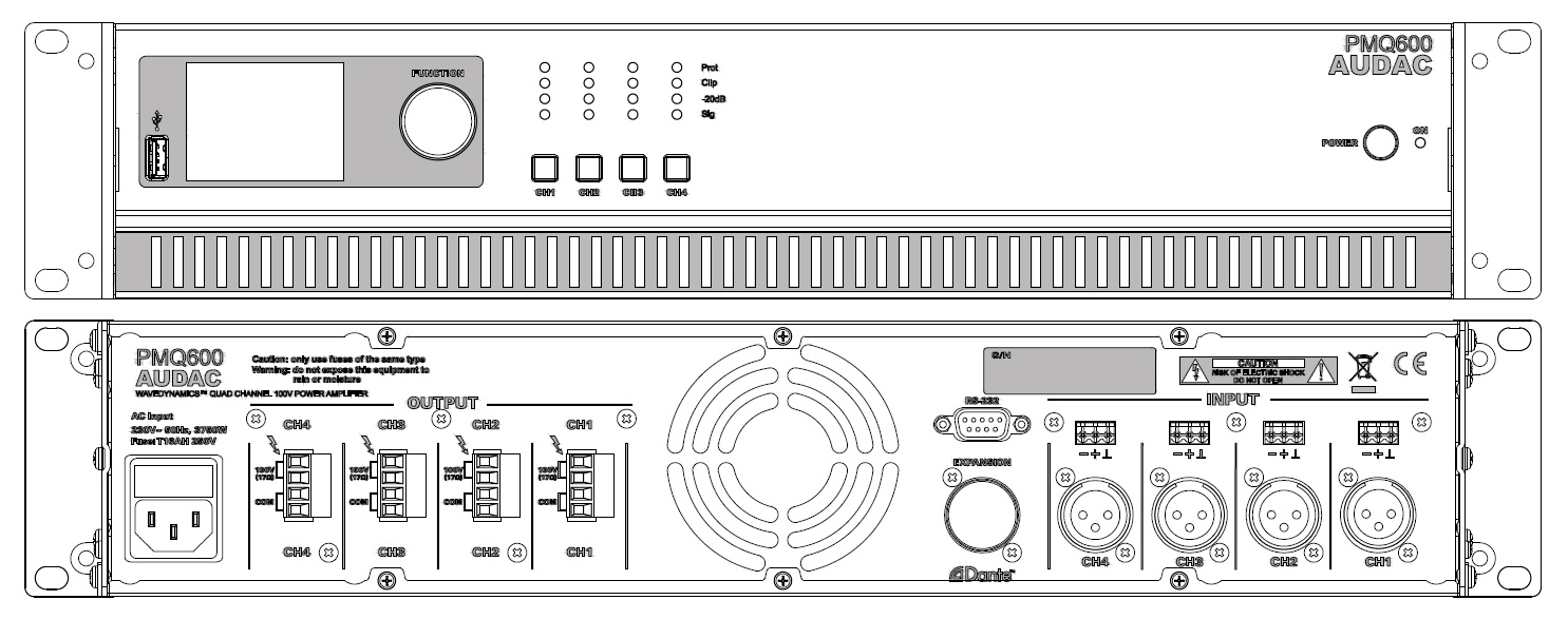 Конструкция AUDAC PMQ600
