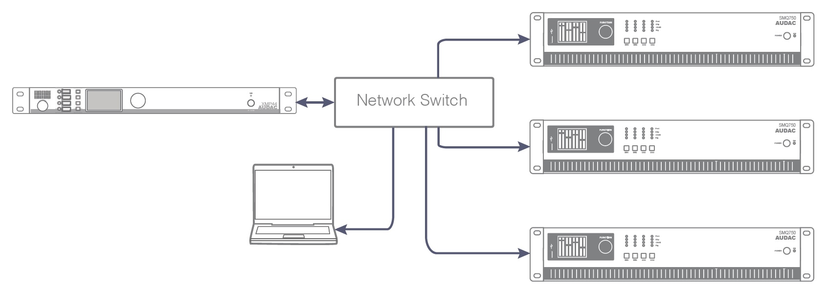 AUDAC ANI22 схема подключения