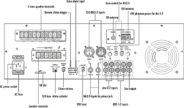 Схема подключения DP-1x120MPT