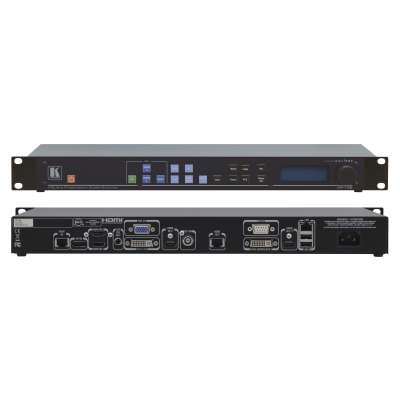 Масштабатор / коммутатор HDMI/DP/HDBaseT/VGA/CV/DVI-U в  DVI-D/HDMI/HDBaseT, 4K
