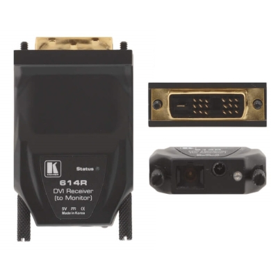 Передатчик и приемник DVI по оптоволокну 614R/T
