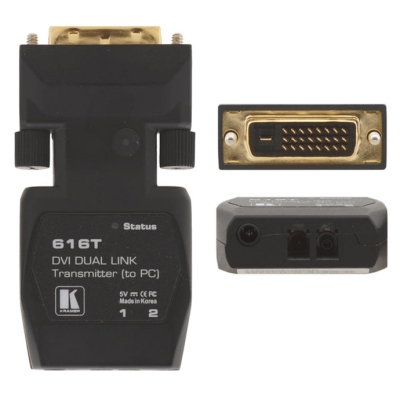 Передатчик и приемник DVI по оптоволокну 616R/T