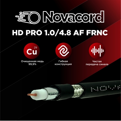 Огнестойкий коаксиальный видео кабель HD X-PRO 1.02/4.57 FRNC