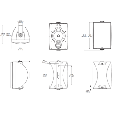 Настенная пассивная акустическая система DVS 8T WH