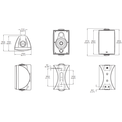 Настенная низкоомная акустическая система DVS 4 BL