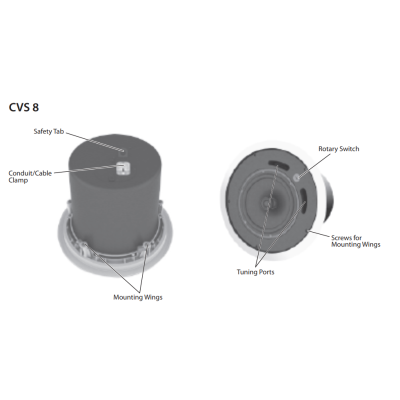 Потолочная встраиваемая пассивная АС CVS 8 BK