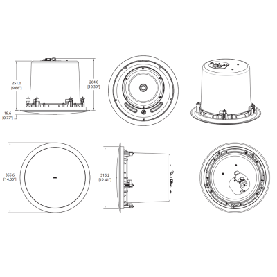 Потолочная встраиваемая пассивная АС CVS 8 BK