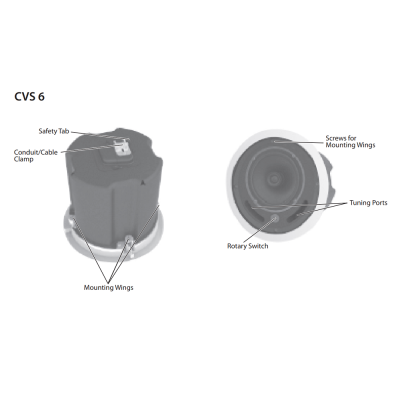 Потолочная встраиваемая пассивная АС CVS 6 WH