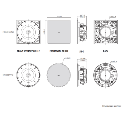 Встраиваемая потолочная акустическая система QCI 6DC