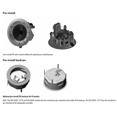 Монтажный короб/задний колпак для АС BACKCAN CMS 803 PI