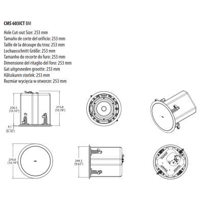 Потолочная акустическая система CMS 603ICT BM