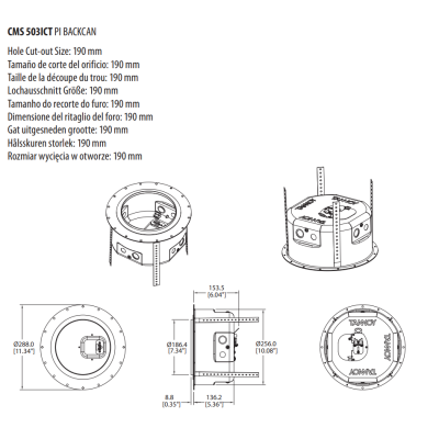Потолочная акустическая система CMS 503ICT PI