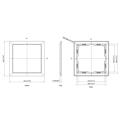 Защитная решетка для открытых АС CMS1201 Grille