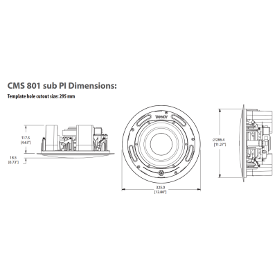 Потолочный сабвуфер CMS 801 PI Sub