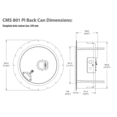 Потолочный сабвуфер CMS 801 PI Sub