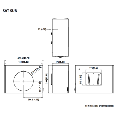 Комплект сабвуфер и 4 колонки-сателлита SAT SUB 4PACK WH