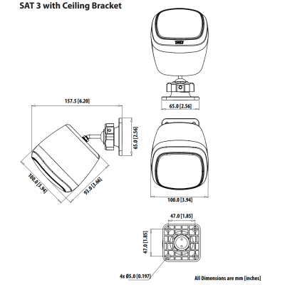 Комплект сабвуфер и 4 колонки-сателлита SAT SUB 4PACK WH