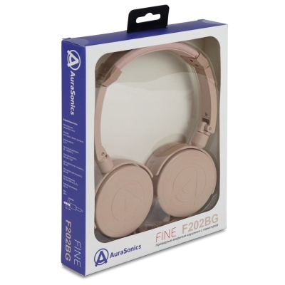 Проводные наушники с микрофоном FINE F202BG