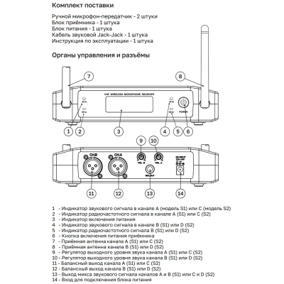 Двойная микрофонная радиосистема DUET 20S2