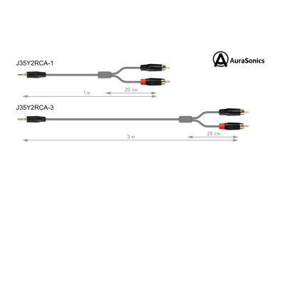 Акустический Y-кабель J35Y2RCA-3