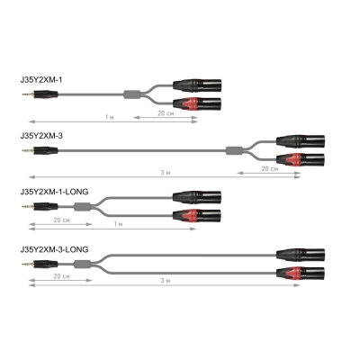 Акустический Y-кабель J35Y2XM-3-LONG