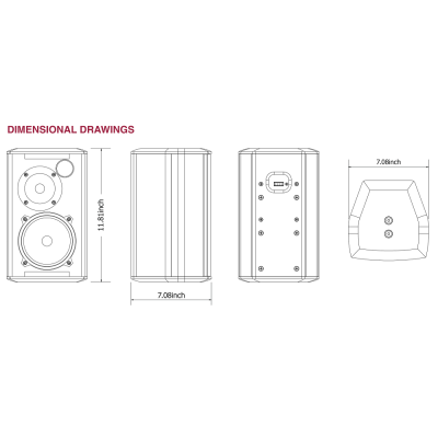 Настенная двухполосная акустическая система ARCHON 105