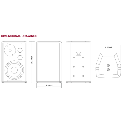 Настенная двухполосная акустическая система ARCHON 106