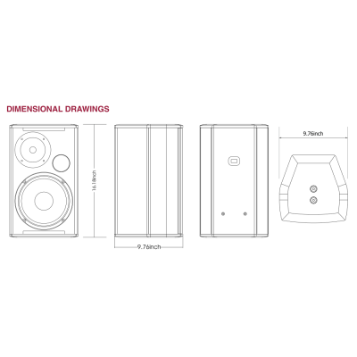 Настенная двухполосная акустическая система ARCHON 108