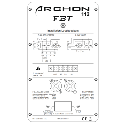 Настенная двухполосная акустическая система ARCHON 112