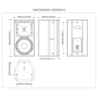 Настенная двухполосная акустическая система ARCHON 112