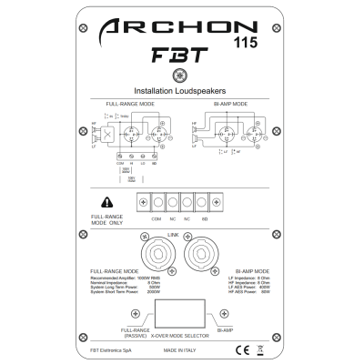 Настенная двухполосная акустическая система ARCHON 115