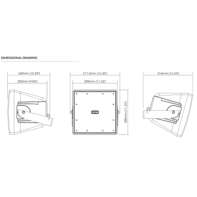 Настенная всепогодная акустическая система SHADOW 108CT