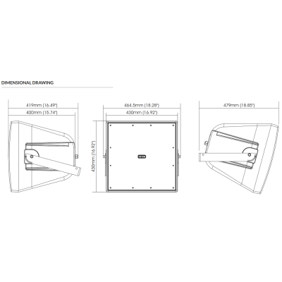 Настенная всепогодная акустическая система SHADOW 112CT