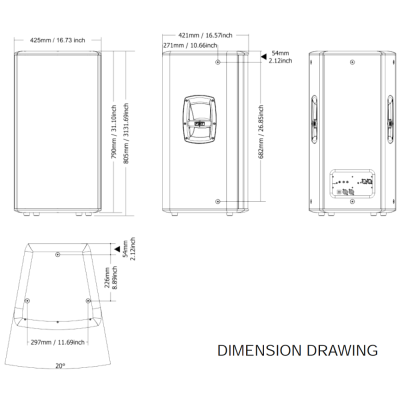 Двухполосная активная акустическая система MITUS 152A