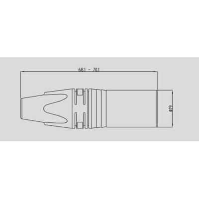 Кабельный разъем XLR, штекер C3MXX