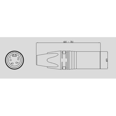Кабельный разъем XLR, штекер C4MXX