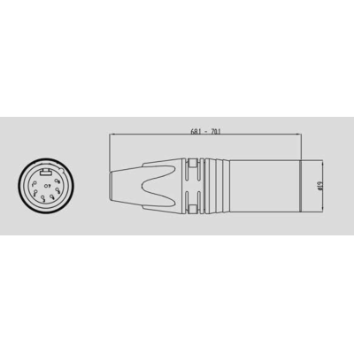 Кабельный разъем XLR, штекер C7MXX
