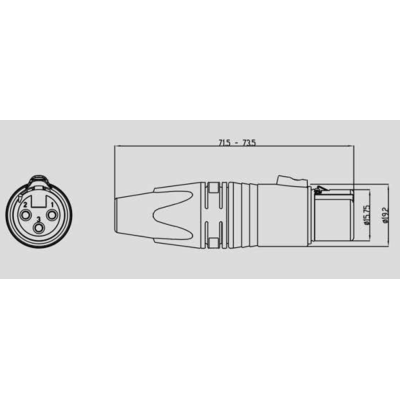 Кабельный разъем XLR, гнездо C3FXX