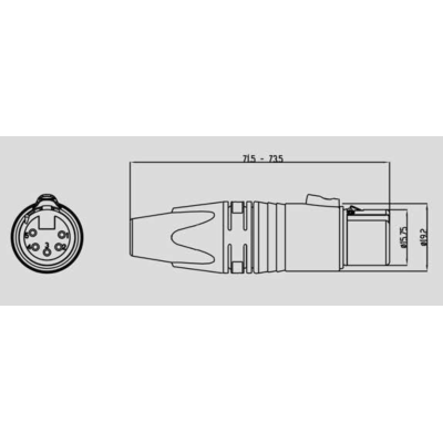 Кабельный разъем XLR, гнездо C5FXX