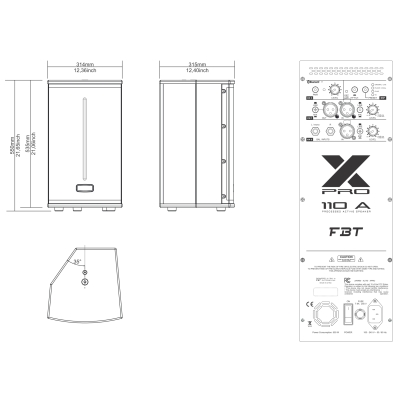 Двухполосная активная акустическая система X-PRO 110A