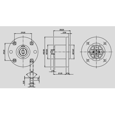 Панельный разъем Speakon, штекер L4MPR