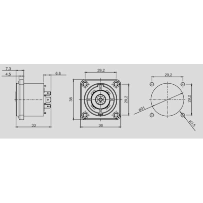 Панельный разъем Speakon, штекер L8MPR