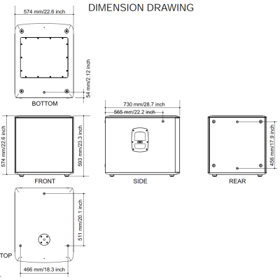Активный band-pass сабвуфер, элемент линейного массива MITUS 118SA