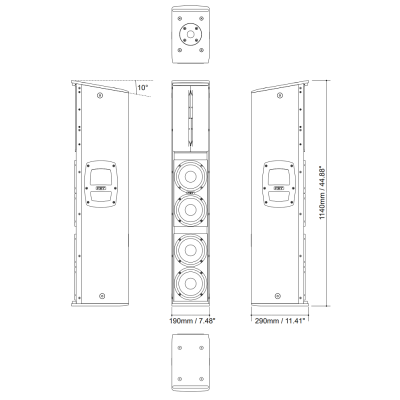 Активная двухполосная акустическая колонна VERTUS CLA 406.2A